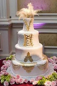 feather wedding cake decoration